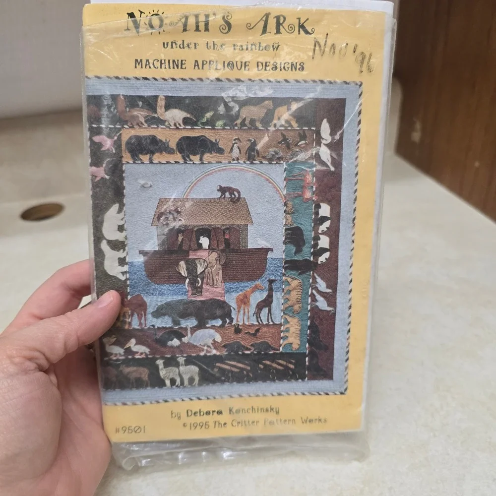 Noah's Ark Under the Rainbow Machine Applique Pattern Debora Konchinsky 1995